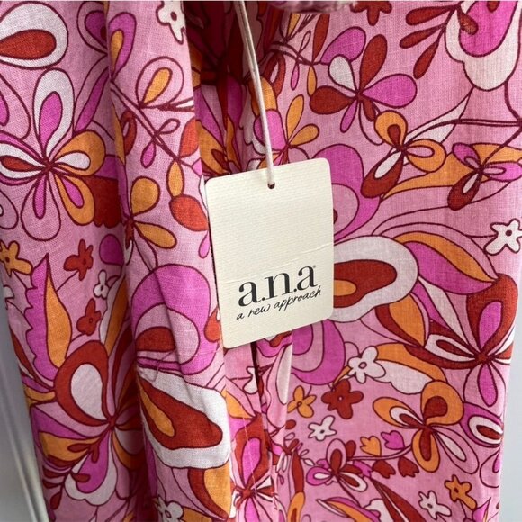 ana Womens Mini Off the Shoulders Floral Dress Pink Plus Size 3x New c - Picture 5 of 8